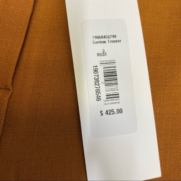 New Veronica Beard Cormac Trouser Pant Cropped In Rust Women Size‎ 0 - Picture 6 of 8